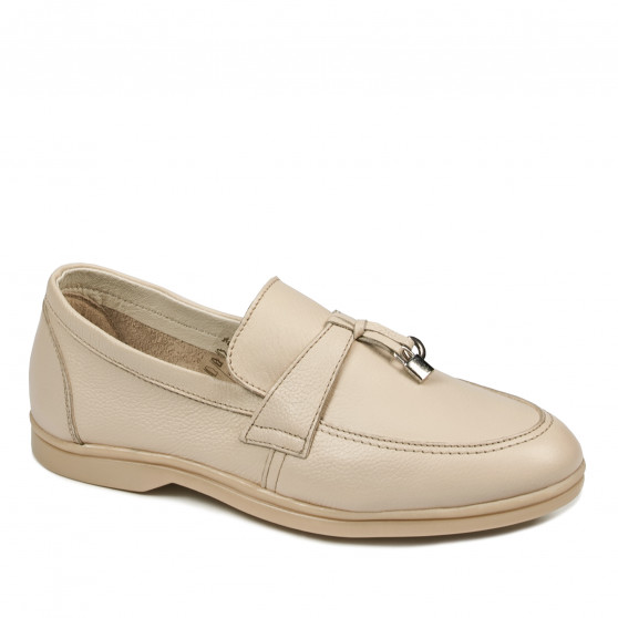 Dam moccasiner 6054 krämfärgade