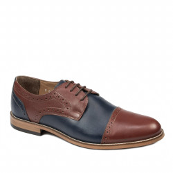 Eleganta herrskor 880 brun+indigo