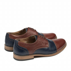 Eleganta herrskor 880 brun+indigo