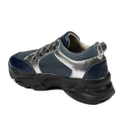 Damsneakers 6038 indigo kombinerad