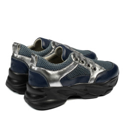 Damsneakers 6038 indigo kombinerad