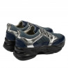 Damsneakers 6038 indigo kombinerad