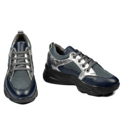 Damsneakers 6038 indigo kombinerad