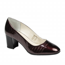 Eleganta damskor 1268 lack vinröd