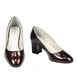 Eleganta damskor 1268 lack vinröd
