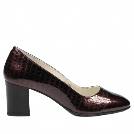 Eleganta damskor 1268 lack vinröd