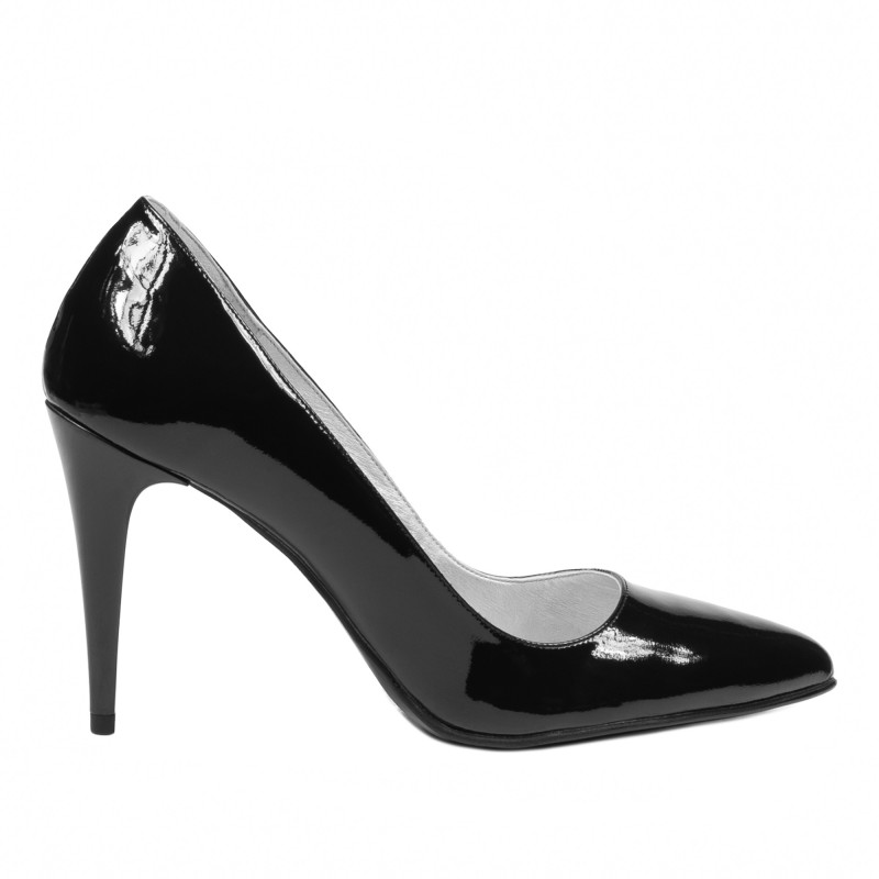 Eleganta damskor 1246 svart lack