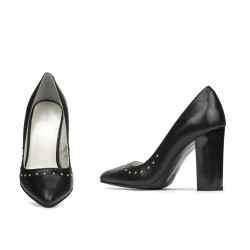 Eleganta damskor 1275 svart satin
