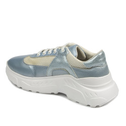 Damsneakers 6015 blå pärlemorkombination