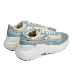 Damsneakers 6015 blå pärlemorkombination