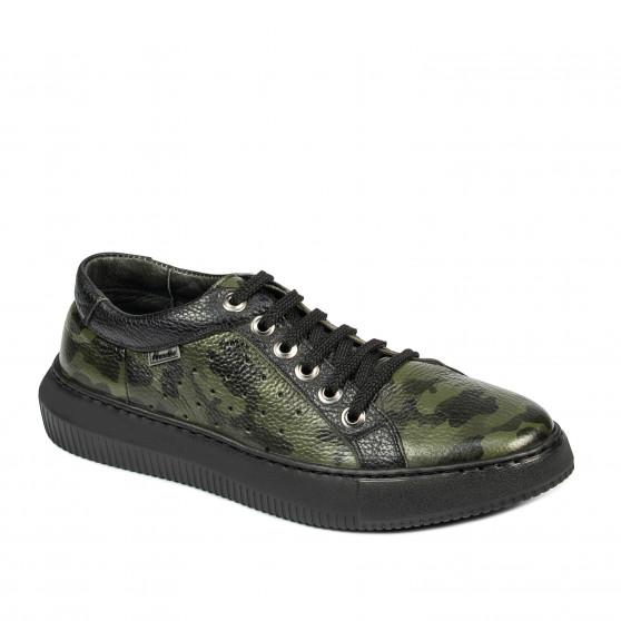 Herr casual/sportskor 841-1 grön kamouflage