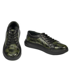 Herr casual/sportskor 841-1 grön kamouflage