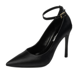Eleganta dam skor 1311 svart satin