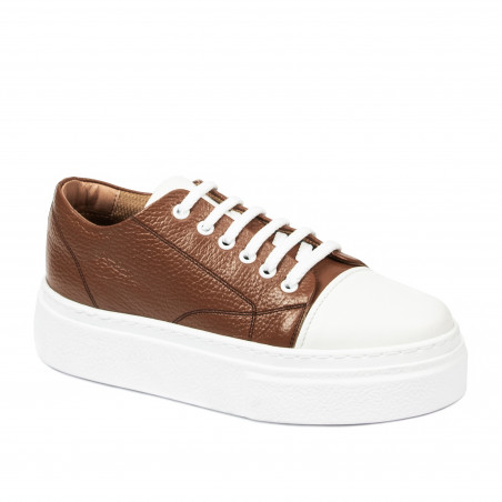 Damsportskor 6083 brun kombinerad