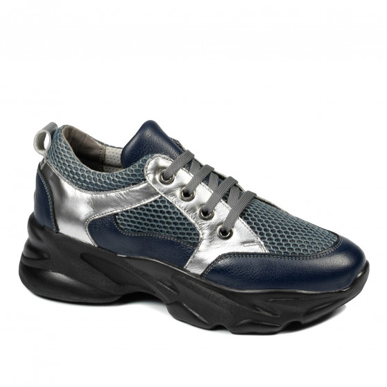 Damsneakers 6038 indigo kombinerad