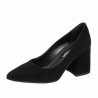 Eleganta damskor 1315 svart mocka