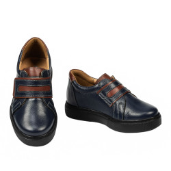 Barnskor 2004-1 indigo+brun