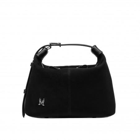 Handväska dam 037g 01 svart mocka