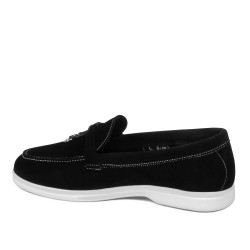 Damskor mokasiner 6082 svart mocka