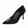 Eleganta damskor 1318 svart velour