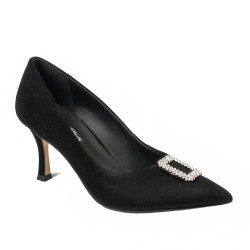 Eleganta damskor 1318 svart velour