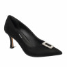 Eleganta damskor 1318 svart velour