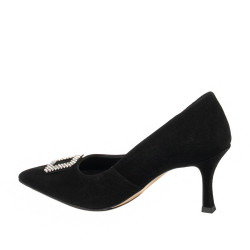 Eleganta damskor 1318 svart velour