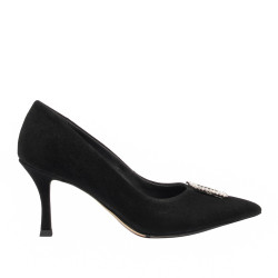 Eleganta damskor 1318 svart velour