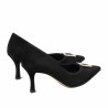 Eleganta damskor 1318 svart velour