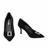 Eleganta damskor 1318 svart velour