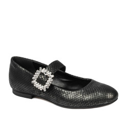 Dam ballerinas 1314 svart präglad