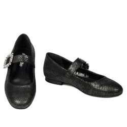 Dam ballerinas 1314 svart präglad