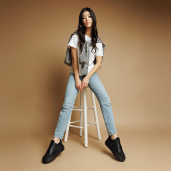 Damsneakers 6083 svart kombinerad lifestyle