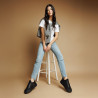 Damsneakers 6083 svart kombinerad lifestyle