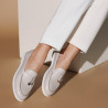 Damskor moccasin 6082 vit porslin