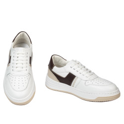 Dam sneakers 6088 vit+beige