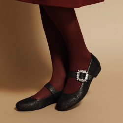 Dam ballerinas 1314 svart präglad lifestyle