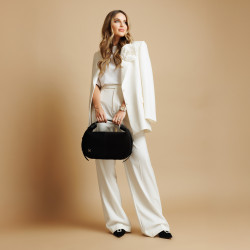 Eleganta damskor 1318 svart velour lifestyle
