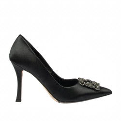 Eleganta damskor 1339 svart satin