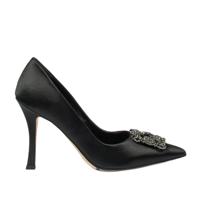 Eleganta damskor 1339 svart satin