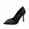 Eleganta damskor 1339 svart satin