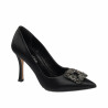 Eleganta damskor 1339 svart satin