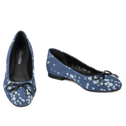 Dam ballerinas 1309 blå jeans