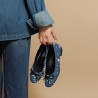Dam ballerinas 1309 blå jeans lifestyle