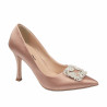 Eleganta damskor 1339 satin nude