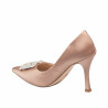 Eleganta damskor 1339 satin nude