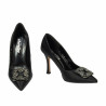 Eleganta damskor 1339 svart satin