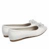 Dam-ballerinaskor 1354 vit satin