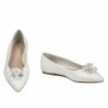 Dam-ballerinaskor 1354 vit satin