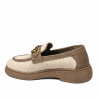 Dam casualskor 6092 beige raffia kombinerat
